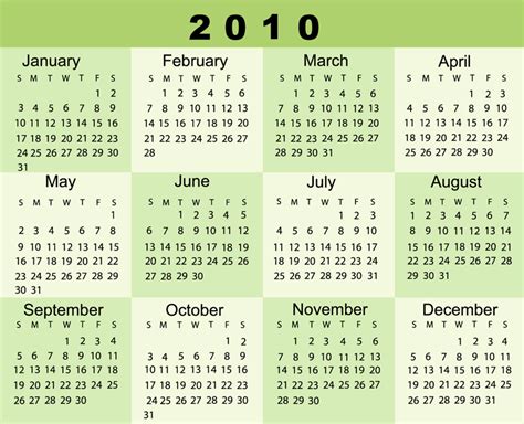 About 2010 Calendar
