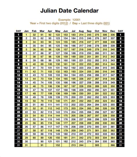 Julian Date Calendar Printable Printable Calendar 2023