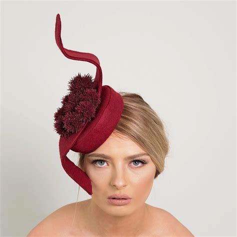 Wine Felt Sculptured Bespoke Fascinator By Carriejenkinson Co Uk