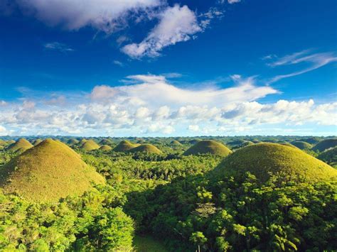 The Chocolate Hills In Bohol Philippines