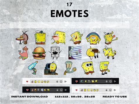 17 Spongebob Meme Emotes For Twitch Ready To Use Static Etsy Uk