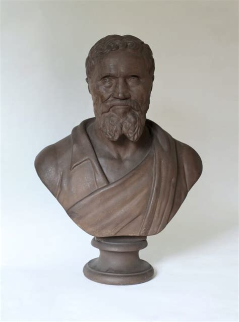 A Plaster Bust Of Michelangelo Charles Clark
