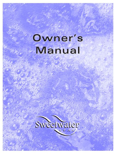 Sweetwater Spas Maxxus Owners Manual Pdf Download Manualslib