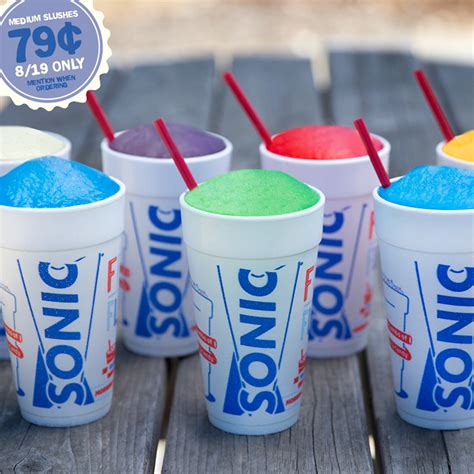 Sonic Slushes Are 79 Cents On August 19 So Lets All Turn Our Tongues