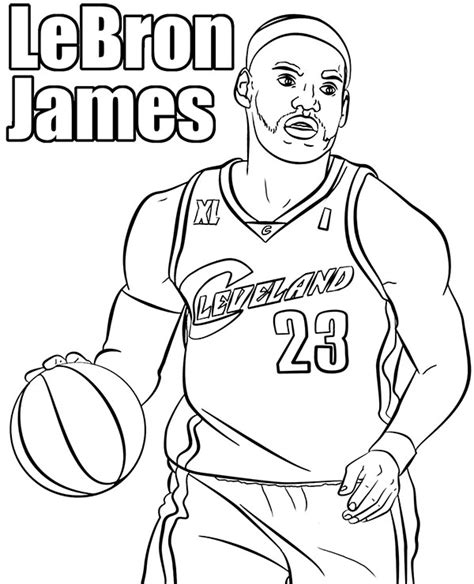 Retro jordan series volume 1: Basketball players coloring page Le Bron James printable ...