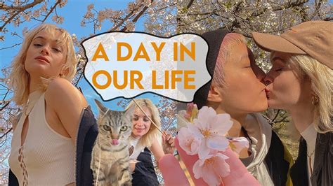 a day in our life vlog cherry blossoms are out 🌸 💕🇯🇵 lesbian couple youtube