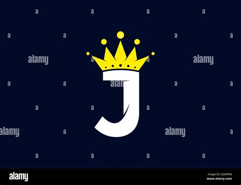Initial J Letter With Crown Design Stock Vector Image Art Alamy
