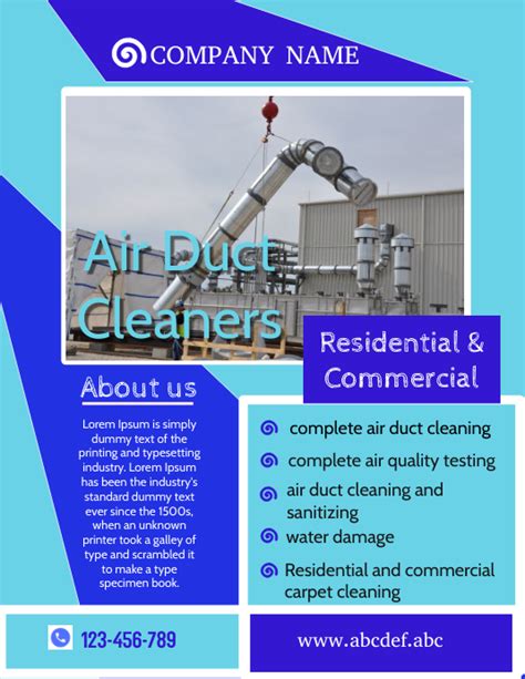 Copy Of Professional Services Flyerduct Cleaning Services Flyer