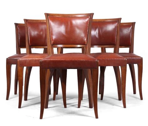 For Sale Set Of 6 French Art Deco Dining Chairs C1930 Art Deco