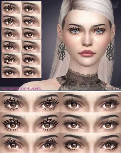 Halloween 3d Eyelashes Sims Sims 4 Sims 4 Cc