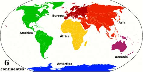 Mapamundi Con Sus Continentes Mapamundi