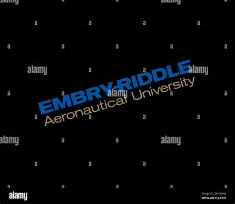 Embry Riddle Aeronautical University Rotated Logo Black Background