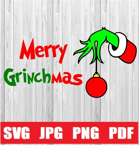 Merry Grinchmas Svg File Cricut File Silhouette File Etsy