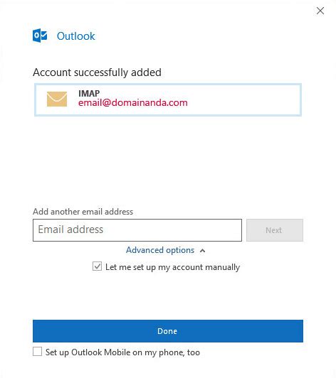 Konfigurasi Untuk Menghubungkan Email CPanel Dengan Microsoft Outlook 2019