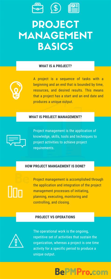 Project Management Basics Pdf Infographics 4 Easy Steps