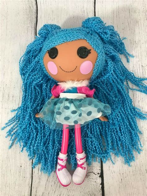 lalaloopsy mitten fluff n stuff loopy hair 13 full size doll toy blue yarn hair lalaloopsy in