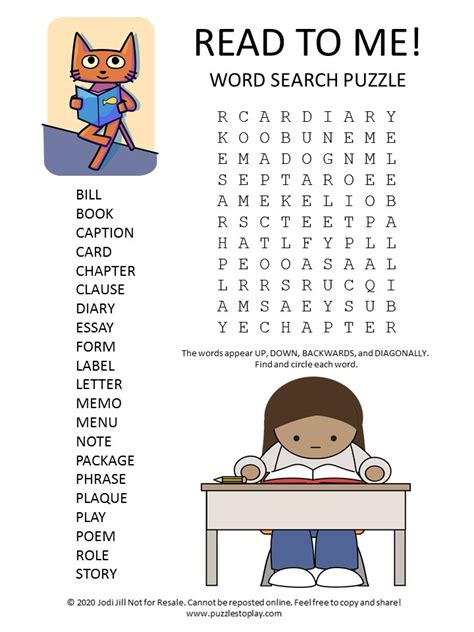 Read Word Search Puzzle Puzzles To Play