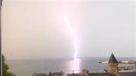 Storms Hit Cornwall In A Uk Wide Heatwave
