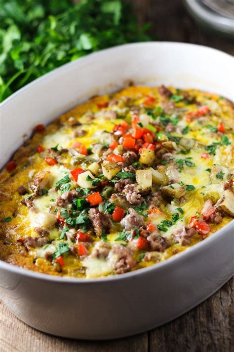 I have steamed a bag of chopped broccoli and sprinkled it in the bottom of the pan along with the sausage. Farmers Breakfast Casserole | Recipe | Breakfast casserole, Baked breakfast recipes, Hearty ...