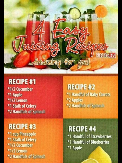 4 Easy Juicing Recipes Juicing Recipes Juicer Recipes Juice Smoothies Recipes