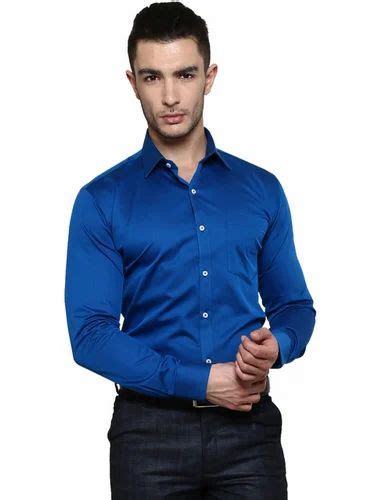 Formal Royal Blue Cotton Solid Men Shirt At Rs 1195piece In Bengaluru