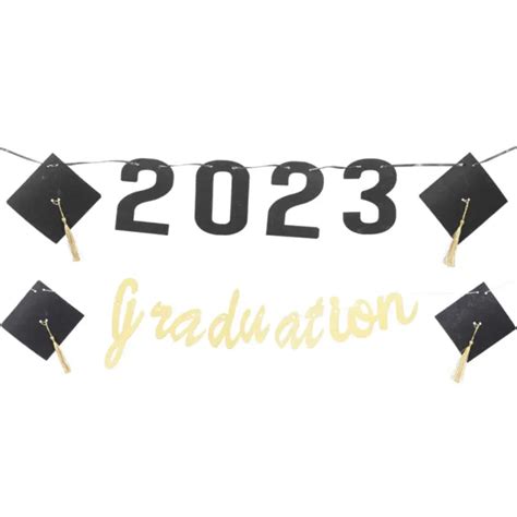 2 Sets 2023 Graduation Decoration Of Banner Class 2023 Congrats Grad