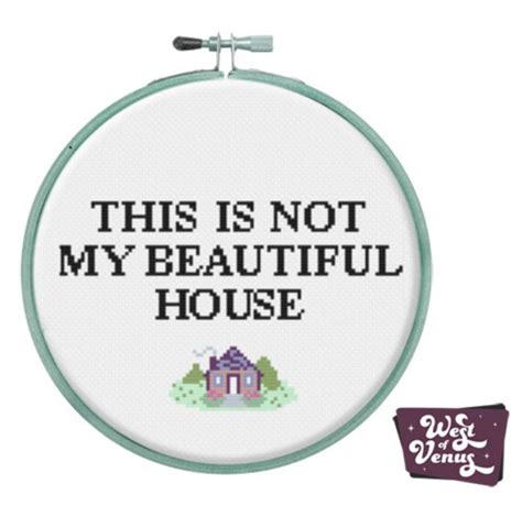 This Is Not My Beautiful House Talking Heads Cross Stitch