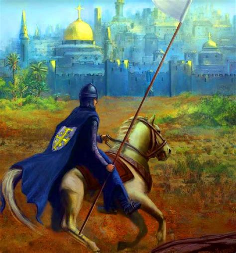 Crusader Knight Of The Holy Sepulchre Historical Illustration