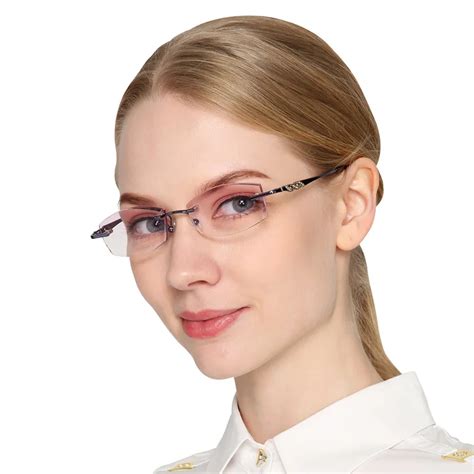 Women High Quality Diamond Cut Trimming Reading Glasses Men Rimless Eyeglasses Presbyopia