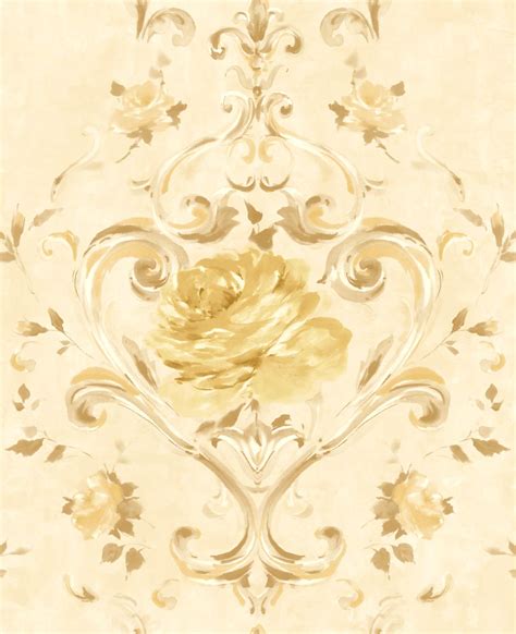 Buy Gold Wallpaper Floral Gold Wallpaper Gold Shimmer Wallpaper