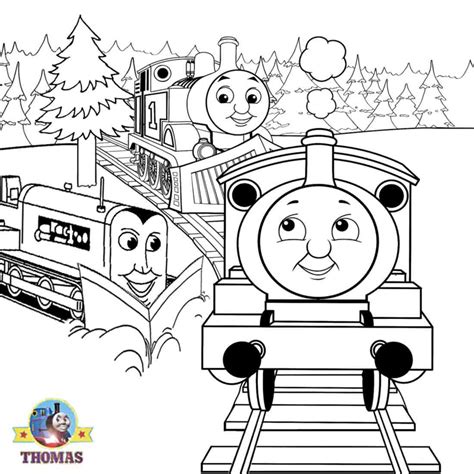 Thomas Christmas Coloring Sheets For Children Printable Pictures
