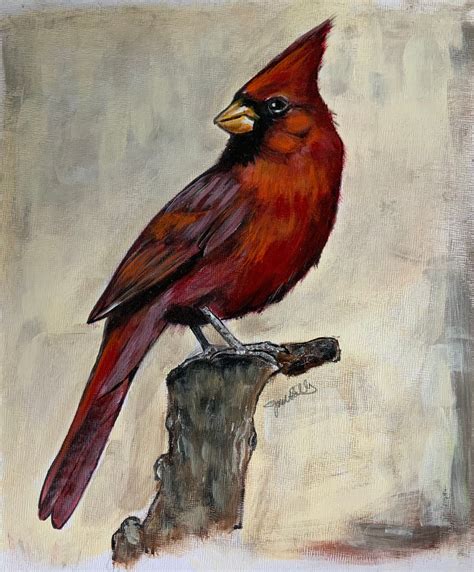 Red Cardinal Tattoos Cardinal Birds Acrylic Painting Oil Painting