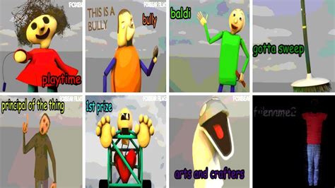 All Characters And Voices V132 Baldis Basics In Education And
