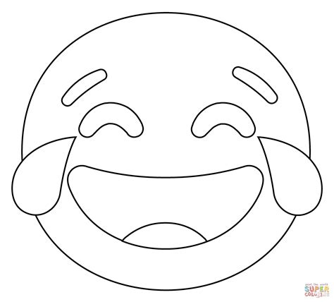 Desenhos Colorir Emojis Cara Lagrimas De Alegria Desenho De Emoji The