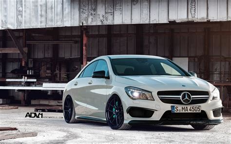 Download Wallpapers Mercedes Benz Cla 2017 Cars Adv1 Tuning White