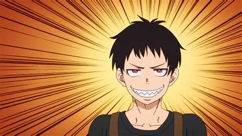 Fire Force Shinra Smiling Аниме