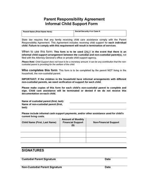 Printable Child Support Forms Printable Forms Free Online