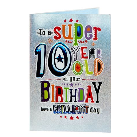 There's a reason the tradition of birthday cards has endured. Buy 10th Birthday Card - Have A Brilliant Day for GBP 0.79 ...