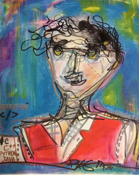 Original Painting Portrait Abstract Weird Face Art Modern