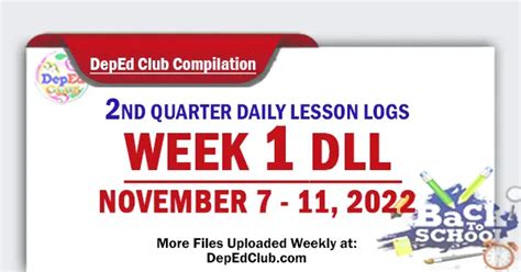 Week Quarter Daily Lesson Log Nov Dll