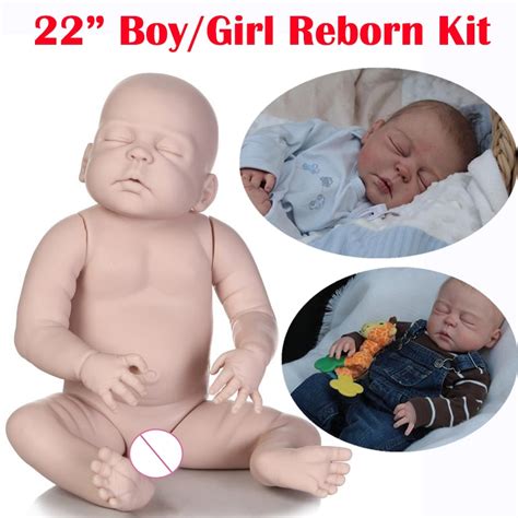 Reborn Doll Kit 22 Full Vinyl Silicone Reborn Baby Boy Girl Doll Diy