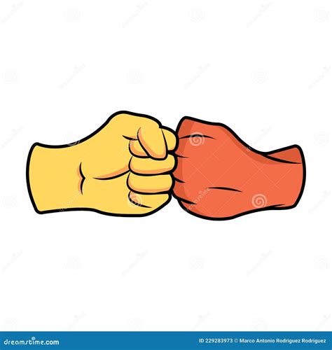 Pair Of Hands Doing Sign Language Stock Vector Illustration Of
