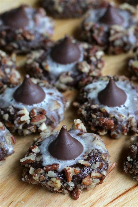 Chocolate Kiss Cookies with Pecans- a grown-up twist on ...