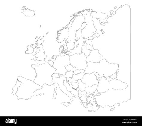 Transeúnte Recogiendo Hojas Hipoteca Mapa Politico De Europa Blanco Y