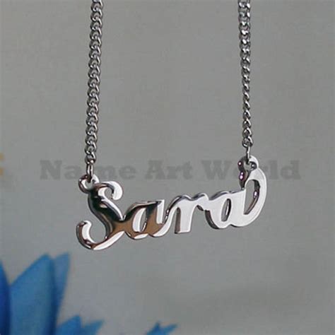 Sara Name Necklaces Stainless Steel Next Day Ship Never