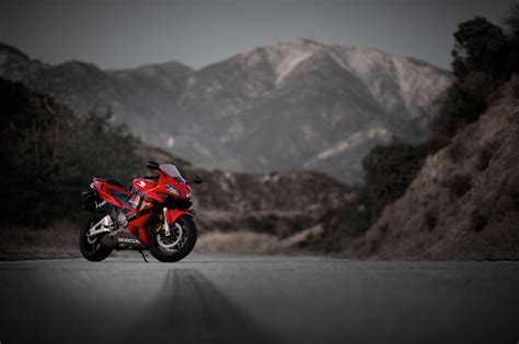 Riding red bike background for smartphone, tablet or computer. honda cbr600rr red bike road mountain HD wallpaper