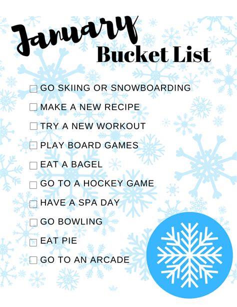 January Bucket List Always Up For An Adventure