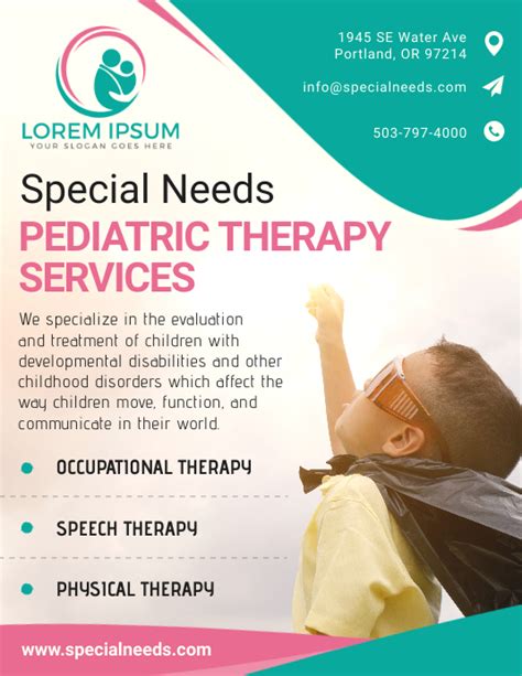 Autism Therapy Services Flyer Template Postermywall