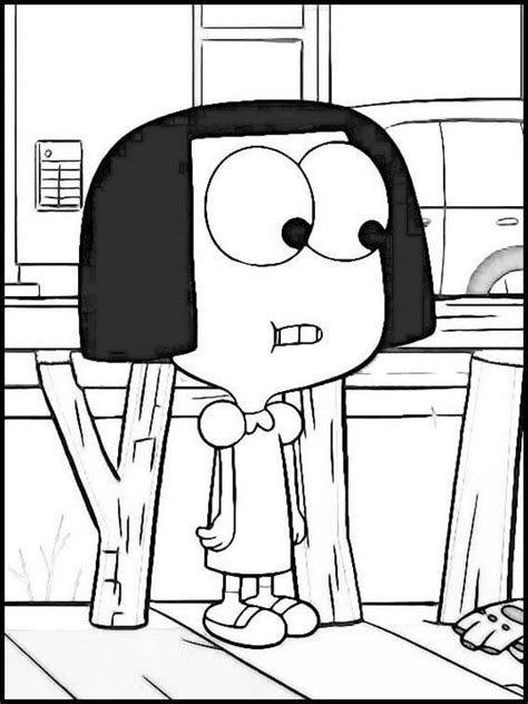 The 12 Year Old Tilly Green Has Black Short Hair Coloring Pages Big