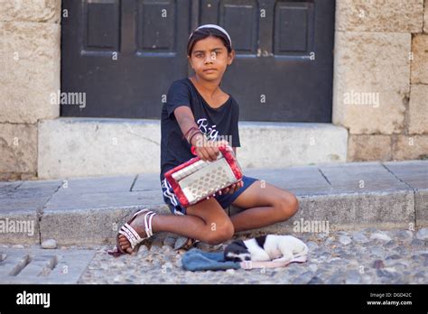 Child Beggar Stock Photo Alamy